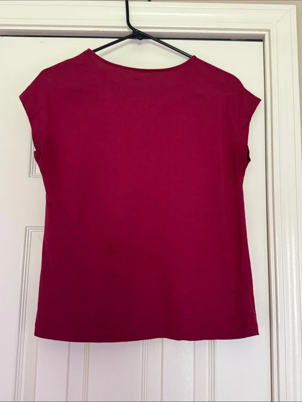 LOFT Short Sleeve Crewneck Tee in Deep Berry